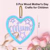 Regalo de Día de las Madres de madera sin terminar feliz corazón regalo de hija hijo regalo del Día de las Madres