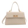 Bolso de Mujer 2024 Nueva Moda Bolso Cuadrado Pequeño Bolso de Mano de PU Texturizado Nicho Simple Bolso de Hombro Bolso Bandolera