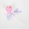 Adorno para Pastel de Bola de Lentejuelas con Lazo de Cinta Enchufe Decoración para Mesa de Postres de Fiesta Tarjeta Enchufable