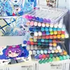 Fruta Azul M510 especial transfronterizo acrílico cabeza suave rotulador 9 colores arte pintura graffiti apilable acuarela