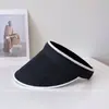 Sombrero de Sol de Aire con Borde de Color Contrastante Estilo Japonés para Mujer, Nuevo para Verano, Vacaciones en la Costa, Diadema para el Cabello, Sombrero para el Sol para Viajeros al Aire Libre