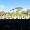 Fofo e Fofo Cavalo do Zodíaco Enfeites de Carro de Ano Novo Carro Elétrico Console Central Interno Estação de Trabalho para Computador Decoração do Ano do Cavalo