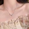 Colar de pérolas de nicho barroco feminino, sexy, elegante, suéter, corrente, design, pingente de coração, acessórios versáteis
