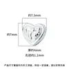 Plata de Ley S925 Colgante de Cuentas Separadoras Retro Doble Cara con Forma de Lazo y Corazón Pulsera de Cristal con Cuentas DIY Accesorios de Plata