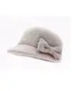 Elegante boina de lana estilo Hepburn con lazo para mujer, boina retro francesa de alta sociedad para otoño e invierno, elegante sombrero ecuestre