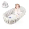 Tina de baño inflable para bebés estilo coreano, fácil de guardar y plegable para que bebés y niños jueguen en el agua
