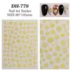 Pegatinas para Uñas de Copo de Nieve Navideño de Invierno Planas Adhesivas Blancas Huecas Decoraciones para Uñas de Copo de Nieve Dh779