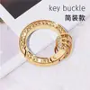 Colgante Llavero Herradura Incrustada de Diamantes Creativo Personalizado DIY Aleación de Zinc Herradura Anilla D Anilla de Resorte Accesorio para Llaves Venta al por Mayor