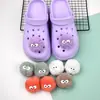 Platyka Accesorios Creativos de Bola de Pelo Zapatos con Agujeros Zapatos de Lona Decorativos diy Hebilla de Cordón de Zapato de Dibujos Animados Air Force One Desmontable
