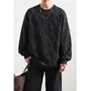 Moletom redondo tie-dye para homens, nova coleção outono 2026, estiloso e descolado, tendência retro americana, plus size, top casual de corte amplo