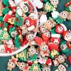 Acessórios de resina Desenho animado Rab Pano Série de Natal Boneco de neve DIY Creme Cola Capa de telefone Adesivo de geladeira Decoração