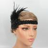[Clásico] Diadema de Plumas Negras Años 20 Gatsby Prom Banquete Tocado de Plumas