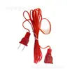 Cable de Extensión de Enchufe Directo Linterna Roja Cable Transparente Luces de Cadena Rojas Luces de Cortina Luces Decorativas Especiales Luces de Cadena para Exteriores Interiores No Requiere Soldadura