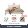 Urso de Inverno Minimalista Italiano Couro Mestre Quarto Cama Dupla Moderna Bordas Simples 1.8 m Couro Bovino de Primeira Camada Cama