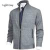 Comercio Exterior Transfronterizo Nuevo Suéter Cárdigan de Moda para Hombre de Color Puro con Cuello Alto Chaqueta de Punto Suéter de Cuello Alto Venta Directa de Fábrica