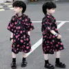 Conjunto de Verano para Niños, Elegante Conjunto de Camisa Floral Infantil, Conjunto de Dos Piezas de Camisa Estilo Playa para Niños Pequeños, Moda de Verano Delgado para Niños Pequeños