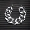 Pulsera Exagerada Hip Hop con Símbolo de Dólar Estadounidense Incrustaciones de Diamante Tendencia Personalidad Metal Joyería Accesorios Mayoreo Pulsera de Moda