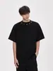 Camiseta de Manga Corta de Alta Gama para Hombre, Verano Nuevo Estilo Coreano Marca de Moda Diseño Metálico Fresca Camiseta de Media Manga Top