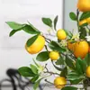 Ramas de Limón Simuladas Fruta de Limón Ramas Largas y Hojas Decoración de Piso para Hogar Sala de Estar Entrada Accesorios de Decoración Limón Simulado