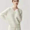 Directamente del Fabricante ~ Se Puede Usar Solo + En Capas Tejido 100% Cachemir Puro Ropa de Punto para Mujer Cuello en V Lujo Accesible Holgado Ropa de Punto para Base