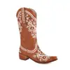 Botas de Cuero para Mujer Talla 34-43, Bloques de Color, Punta Fina, Tacón Medio, Zapatos para Mujer Talla Grande, Tacón Grueso, Slip-On, Botas Martin Estilo Europeo y Americano para Mujer