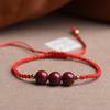 Pulseira Cinnabar Feminina Roxo Ouro Areia 14K Pacote Corda Vermelha Ouro Corda de Mão Fina Elegante Simples para Meninos e Meninas