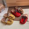 Meias-pantufas Estilo Birkenstock Fechadas com Contas Retrô 2026 Outono Nova Versão Coreana Slip-On Feminino Pantufas Preguiçosas Foscas