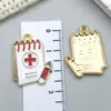 Equipo Médico Gorro de Enfermera Termómetro Jeringa Gota de Aceite Aleación Accesorios para Joyería DIY Collar con Llave Pulsera Colgante