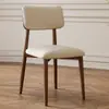 Cadeira de Jantar de Madeira Maciça Nórdica Popular em Casa Popular na Internet Simples com Encosto Estofado Cadeira de Designer de Alto Padrão Café Comercial