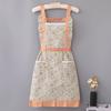 Delantal Floral de Estilo Pastoral Lindo para Mujer con Limpiamanos para Cocina Casera de Alto Valor Ropa de Trabajo Resistente a la Suciedad