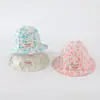 Chapéus de Pescador Reversíveis Dupla Face Atacado Infantil Novo Estampa Primavera e Verão Chapéus de Sol para Meninas ao Ar Livre Chapéus Bucket Comércio Exterior
