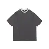 Camiseta de Verano para Hombre Nanxia Estilo Americano Fresca de Secado Rápido con Bolsillo de Manga Corta Holgada Casual Falsa de Dos Piezas Empalmada de Media Manga