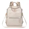 Bolso de mano casual versátil de color liso de gran capacidad para mujer, mochila cruzada, bolsa multiusos para viajes de negocios