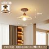 Lámpara de pared retro americana de vidrio, lámpara de techo de madera maciza, comercio exterior, porche, pasillo, entrada, guardarropa, lámpara de balcón