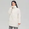 Nueva Chaqueta de Algodón con Relleno para Mujer en Invierno, Chaqueta de Algodón Espesa Estilo Estudiante Baby's Breath, Estilo de Longitud Media, Chaqueta de Algodón Brillante