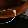 Pulseira feminina de prata, pulseira de prata com pérola sintética de luxo leve de nicho, pulseira estilo celebridade da internet de alta qualidade estilo francês