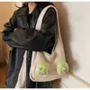 Bolsa de Tricô Nova Fofa, Tendência, Moderna e Versátil Bolsa de Ombro de Grande Capacidade, Bolsa Tote Portátil de Alta Qualidade para o Dia a Dia