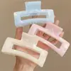 Pinza Cuadrada Fresca de Verano para Mujer 2025 Nuevo Estilo Pinza para la Parte Trasera de la Cabeza Pinza de Tiburón Accesorio para el Cabello Accesorio Estilo Vacaciones