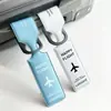 Etiqueta de Equipaje de Cuero PVC Lacado Spot Transfronterizo con Logotipo Serigrafiado y Firma Papel Cuero Etiqueta de Maleta Tarjeta de Embarque
