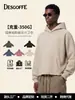Ropa de hombre DE Sudadera con capucha de forro polar 350G, corta y ancha, para hombre, sudadera con capucha transfronteriza con dobladillo sin rematar