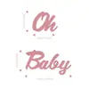 Transfronterizo Nuevo Ohbaby Letras de Fieltro Luna Llena Accesorios para Fotos Decoración de Pared de Dormitorio Pegatinas de Pared Banner de Tela No Tejida