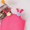 Amazon Transfronteiriço Europeu e Americano Conjunto para Meninas Verão Novo Top de Alça Florido Shorts Jeans Estampados Roupa Infantil