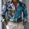 Camisa de moda de manga larga para hombre de la marca de moda retro americana de Amazon, comercio exterior de alta gama sin planchado, directamente de la fábrica original