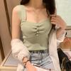 Camisola Corta de Cintura Alta para Mujer, Tejido de Seda de Hielo, Se Puede Usar como Capa Interior o Exterior, Top Elegante sin Mangas, Tendencia de Verano, Versátil