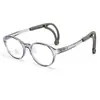 Marco Redondo Gafas para Niños con Filtro de Luz Azul Marco Suave Tr90 Gafas de Estudiante Espejo Plano Marco Antideslizante para Actividades 5442