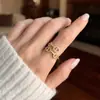 Anillo Popular Exquisito de Nariz de Cerdo con Circonita Super Brillante, Anillo Abierto Ajustable Personalizado de Lujo Discreto para Mujer, Joyería de Alta Gama