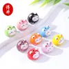 Gato de la Suerte Cerámico Colorido Gato Lindo de Cerámica Pintado Pulsera DIY Bolsa con Cuentas Decoración Llavero Colgante