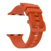 Adequado para Apple Watch Ultra 9876543210 Geração Estilo Rosqueado Fivela de Cor Sólida Pulseira de Relógio de Silicone