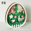 Nuevos Adornos de Madera para Pascua en Casa Manualidades de Madera DIY Decoraciones de Pintura para Niños Conejo Nórdico