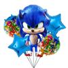 Amazon nuevo estilo Sonic Hedgehog Sonic niño traje de fiesta de cumpleaños Sonic globo de aluminio